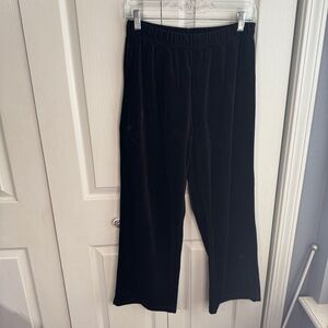 Erika black velvet pants size large petite